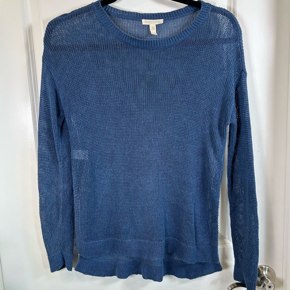 Eileen Fisher Sweaters - Eileen Fisher Cobalt Blue Organic Open-Weave Crewneck Sweater women’s Size XS‎